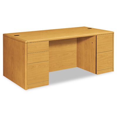 10700 Series Double Pedestal Desk with Full-Height Pedestals, 72″ x 36″ x 29.5″, Harvest