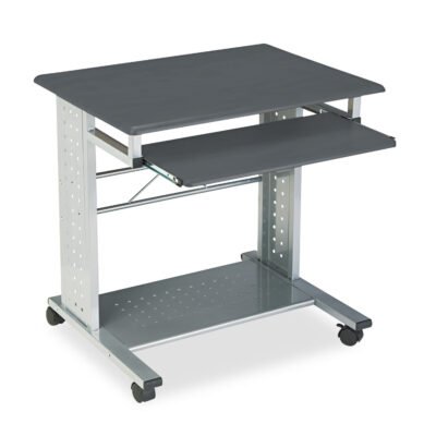 Empire Mobile PC Cart, 29.75″ x 23.5″ x 29.75″, Anthracite/Silver
