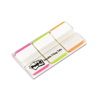 1″ Lined Tabs, 1/5-Cut, Assorted Bright Colors, 1″ Wide, 66/Pack