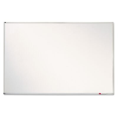 Porcelain Magnetic Whiteboard, 72 x 48, White Surface, Silver Aluminum Frame