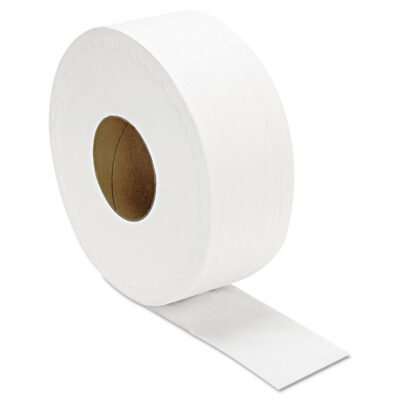JRT Jumbo Bath Tissue, Septic Safe, 2-Ply, White, 3.3″ x 1,000 ft, 12 Rolls/Carton