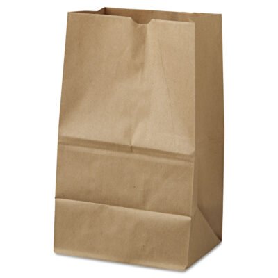 Grocery Paper Bags, 40 lb Capacity, #20 Squat, 8.25″ x 5.94″ x 13.38″, Kraft, 500 Bags