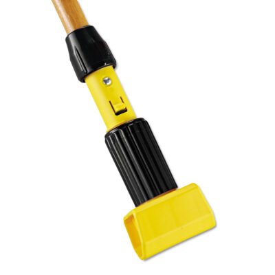Gripper Hardwood Mop Handle, 1.13″ dia x 60″, Natural/Yellow