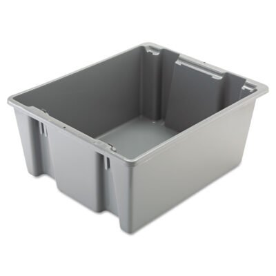 Palletote Box, 19 gal, 23.5″ x 19.5″ x 10″, Gray