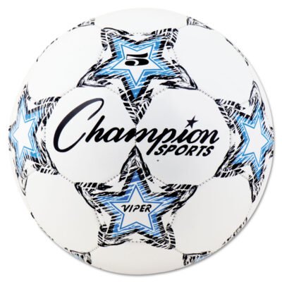 VIPER Soccer Ball, No. 5. Size, 8.5″ to 9″ Diameter, White