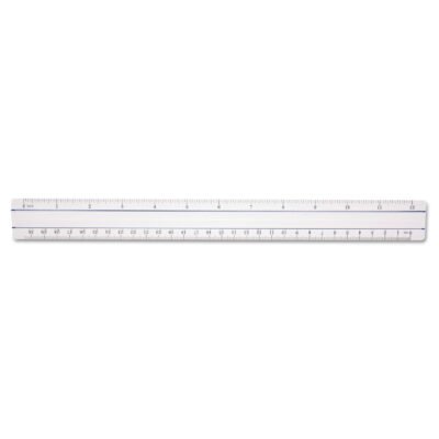 12″ Magnifying Ruler, Standard/Metric, Plastic, Clear