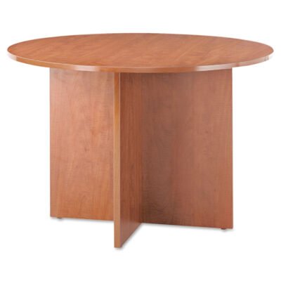 Alera Valencia Round Conference Table with Legs, 42″ Diameter x 29.5h, Medium Cherry
