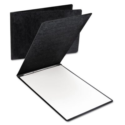 Extra Large Pressboard Report Cover w/ Reinforced Side Hinge, Two-Prong Fastener, 3″ Capacity, 11 x 17, Black/Black