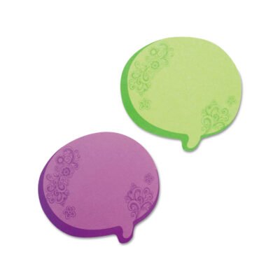 Thought Bubble Notes, Cartoon Thought Bubble Shape, 2.75″ x 3″, Assorted Colors, 75 Sheets/Pad, 2 Pads/Pack