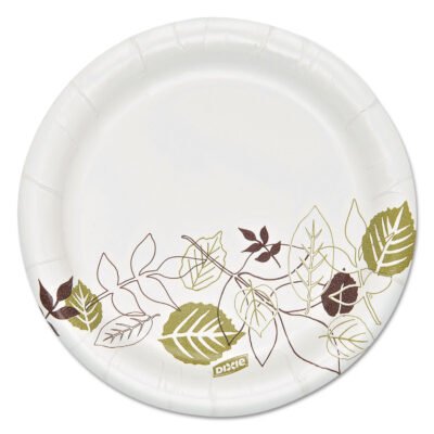 Pathways Soak Proof Shield Heavyweight Paper Plates, WiseSize, 5.88″ dia, 125/Pack
