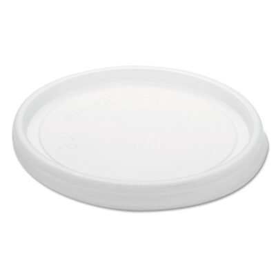 Non-Vented Cup Lids, Fits 6 oz Cups, 2, 3.5, 4 oz Food Containers, Translucent, 1,000/Carton