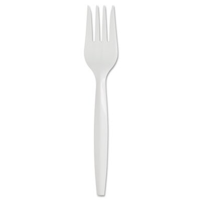 SmartStock Plastic Cutlery Refill, Fork, 5.8″, Series-B Mediumweight, White, 40/Pack, 24 Packs/Carton