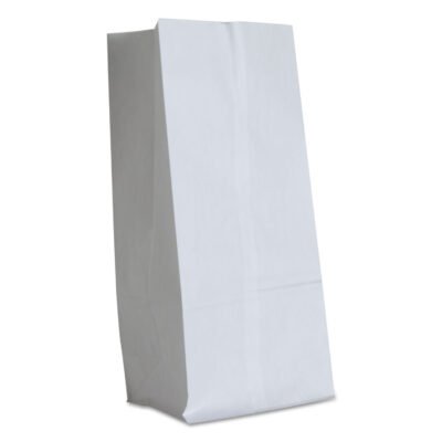 Grocery Paper Bags, 40 lb Capacity, #16, 7.75″ x 4.81″ x 16″, White, 500 Bags