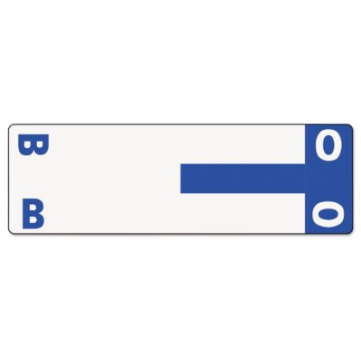 AlphaZ Color-Coded First Letter Combo Alpha Labels, B/O, 1.16 x 3.63, Dark Blue/White, 5/Sheet, 20 Sheets/Pack