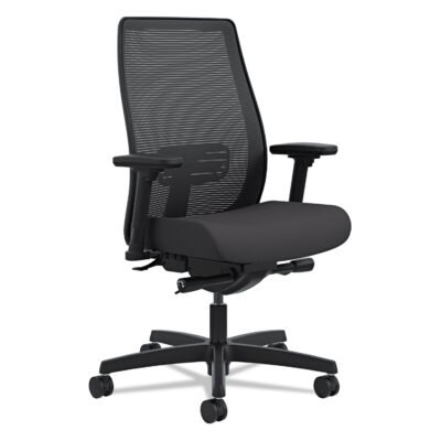 Endorse Mesh Mid-Back Work Chair, Supports Up to 300 lb, 17.5″ to 21.75″ Seat Height, Black