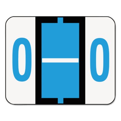 A-Z Color-Coded End Tab Filing Labels, O, 1 x 1.25, White, 500/Roll