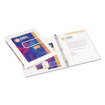Framed View Heavy-Duty Binders, 3 Rings, 0.5″ Capacity, 11 x 8.5, White