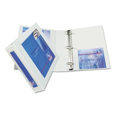 Framed View Heavy-Duty Binders, 3 Rings, 2″ Capacity, 11 x 8.5, White