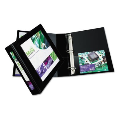 Framed View Heavy-Duty Binders, 3 Rings, 2″ Capacity, 11 x 8.5, Black