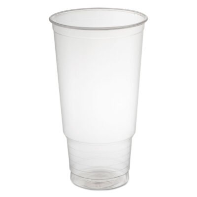 Polypropylene Cups, Cold Cups, 32 oz, Clear, 25/Bag, 20 Bags/Carton