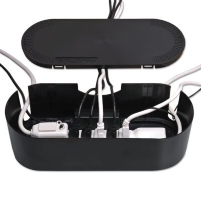 Large Cable Tidy Units, 16.5″ x 6.5″ x 5.25″, Black