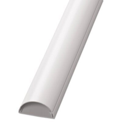 Decorative Desk Cord Cover, 60″ x 2″ x 1″ Cover, White