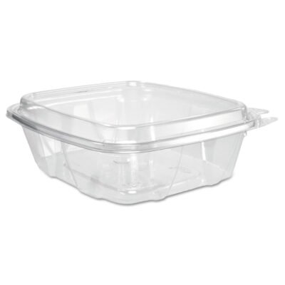 ClearPac SafeSeal Tamper-Resistant/Evident Containers, Domed Lid, 24 oz, 6.4 x 2.3 x 7.1, Clear, Plastic, 100/Bag, 2 Bags/CT