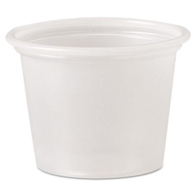 Polystyrene Portion Cups, 1 oz, Translucent, 2,500/Carton