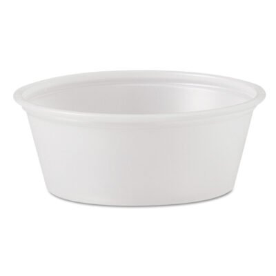 Polystyrene Portion Cups, 1.5 oz, Translucent, 2,500/Carton