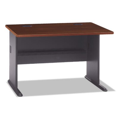 Series A Collection Workstation Desk, 47.63″ x 26.88″ x 29.88″, Hansen Cherry/Galaxy