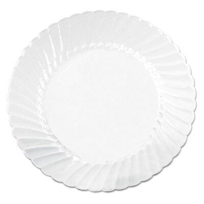 Classicware Plates, Plastic, 10.25″ dia, Clear, 12/Bag, 12 Bags/Carton