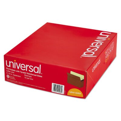 Redrope Expanding File Pockets, 5.25″ Expansion, Letter Size, Redrope, 10/Box