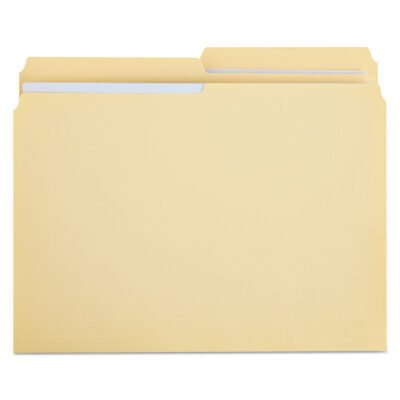 Double-Ply Top Tab Manila File Folders, 1/2-Cut Tabs: Assorted, Letter Size, 0.75″ Expansion, Manila, 100/Box