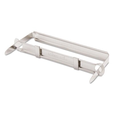 Two-Piece Two-Prong Paper Fastener Base and Compressor Sets, 1″ Capacity, 2.75″ Center to Center, Silver, 50/Box