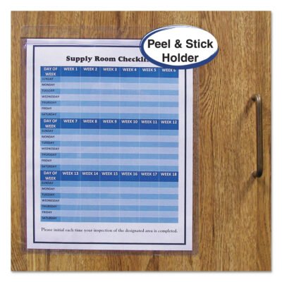 Self-Adhesive Shop Ticket Holders, Super Heavy, 50 Sheets, 9 x 12, 50/Box