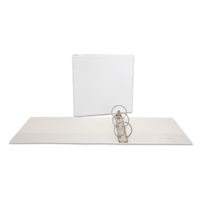 Deluxe Round Ring View Binder, 3 Rings, 3″ Capacity, 11 x 8.5, White