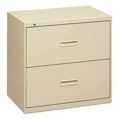 400 Series Lateral File, 2 Legal/Letter-Size File Drawers, Putty, 30″ x 18″ x 28″