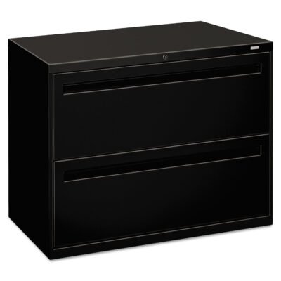 Brigade 700 Series Lateral File, 2 Legal/Letter-Size File Drawers, Black, 36″ x 18″ x 28″