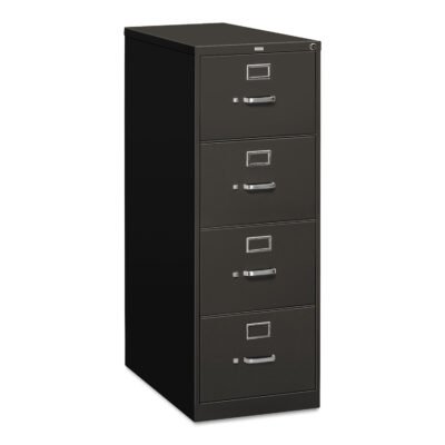 310 Series Vertical File, 4 Legal-Size File Drawers, Charcoal, 18.25″ x 26.5″ x 52″