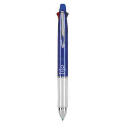 Dr. Grip 4 + 1 Multi-Color Ballpoint Pen/Pencil, Retractable, 0.7 mm Pen/0.5 mm Pencil, Black/Blue/Green/Red Ink, Blue Barrel