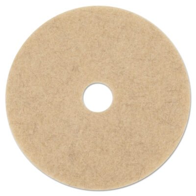 Natural Hog Hair Burnishing Floor Pads, 21″ Diameter, Tan, 5/Carton