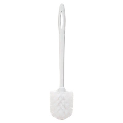 Toilet Bowl Brush, 10″ Handle, White