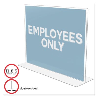 Classic Image Double-Sided Sign Holder, 11 x 8.5 Insert, Clear