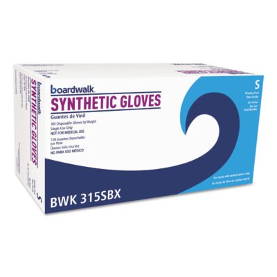 Powder-Free Synthetic Vinyl Gloves, Small, Cream, 4 mil, 1,000/Carton