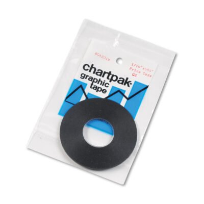 Graphic Chart Tapes, 1″ Core, 0.06″ x 54 ft, Matte Black