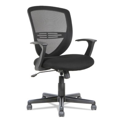 Swivel/Tilt Mesh Mid-Back Task Chair, Supports Up to 250 lb, 17.91″ to 21.45″ Seat Height, Black