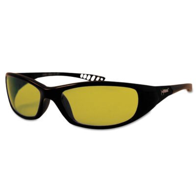 V40 HellRaiser Safety Glasses, Black Frame, Amber Lens