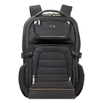 Pro Backpack, Fits Devices Up to 17.3″, Polyester, 12.25 x 6.75 x 17.5, Black