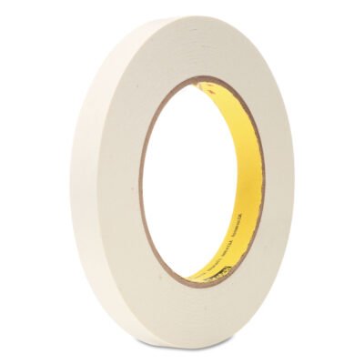 Printable Flatback Paper Tape, 3″ Core, 0.5″ x 60 yds, White