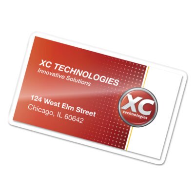 Laminating Pouches, 5 mil, 4.25″ x 2.5″, Gloss Clear, 25/Pack
